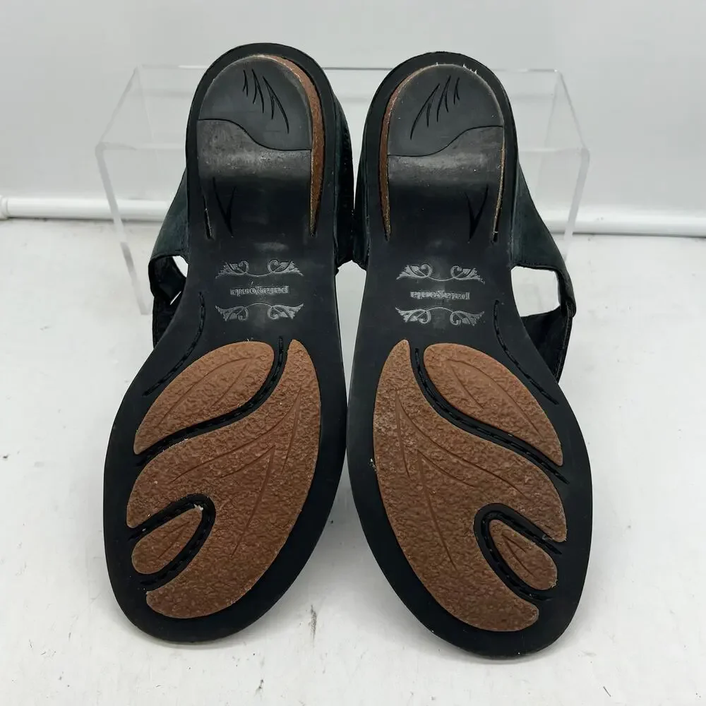 Patagonia Sandals Womens 7 Addie Tri Leather Thong Slide Outdoor Black